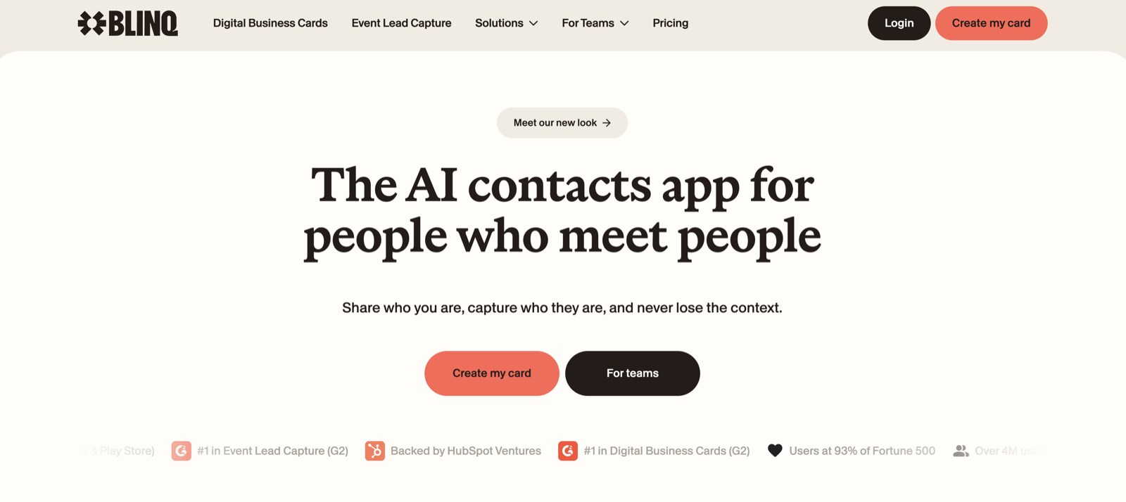 Blinq digital business card app